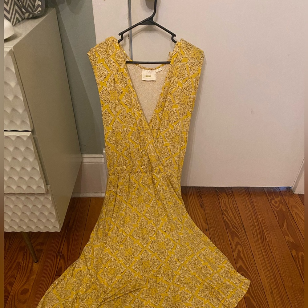 Maeve yellow dress from Anthropologie. Great for nursing.